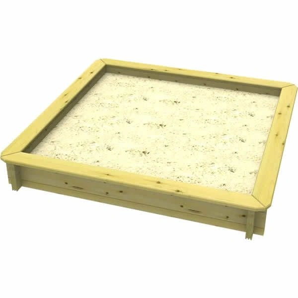The Garden Timber Company Wooden Sandpit - 2m x 2m – 295mm Height – 44mm Thick Wall