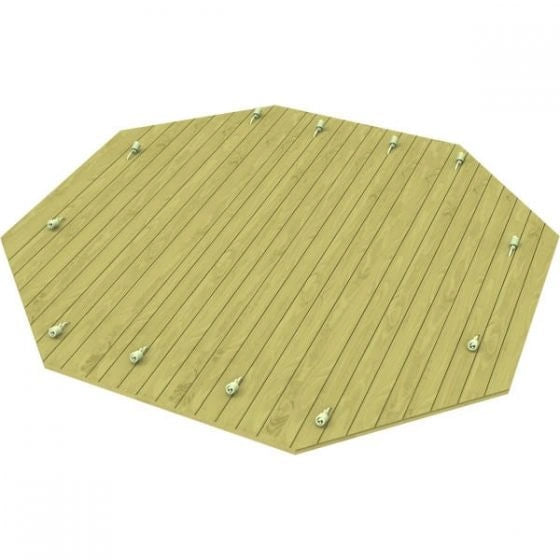 The Garden Timber Company Wooden Sandpit - 8ft Octaganol – 295mm Height – 27mm Thick Wall - Inc Heavy Duty Wooden Lid