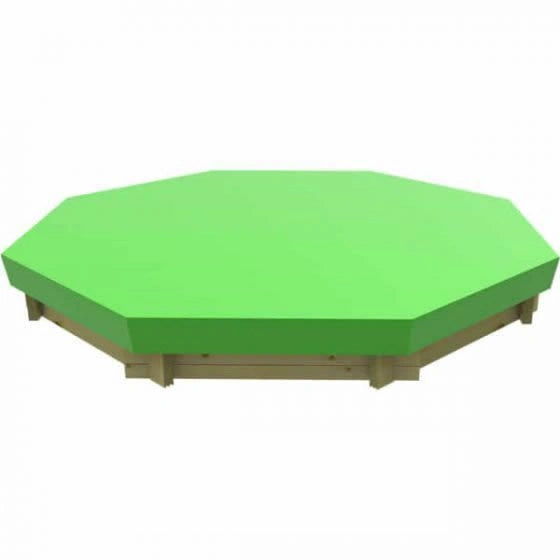 The Garden Timber Company Wooden Sandpit - 8ft Octagonal – 295mm Height – 27mm Thick Wall - Inc Tarpaulin Cover