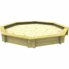 The Garden Timber Company Wooden Sandpit - 8ft Octagonal – 295mm Height – 44mm Thick Wall - Inc Heavy Duty Wooden Lid