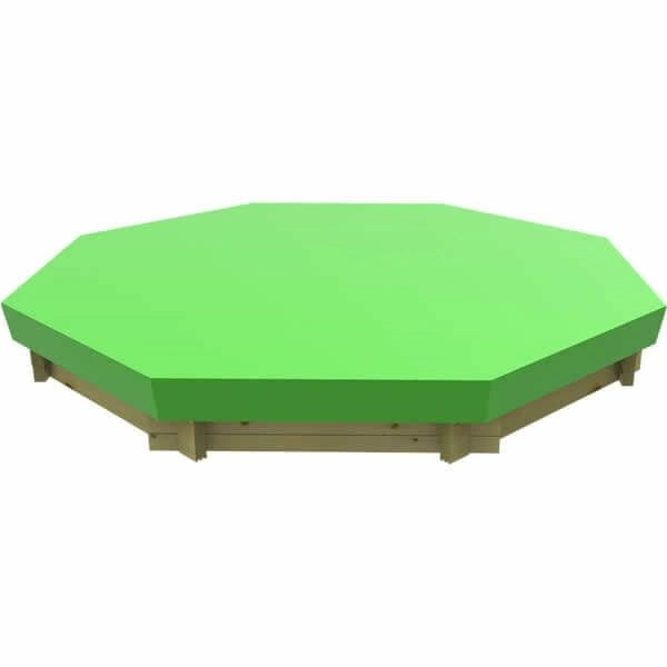 The Garden Timber Company Wooden Sandpit - 8ft Octagonal – 295mm Height – 44mm Thick Wall - Inc Tarpaulin Cover