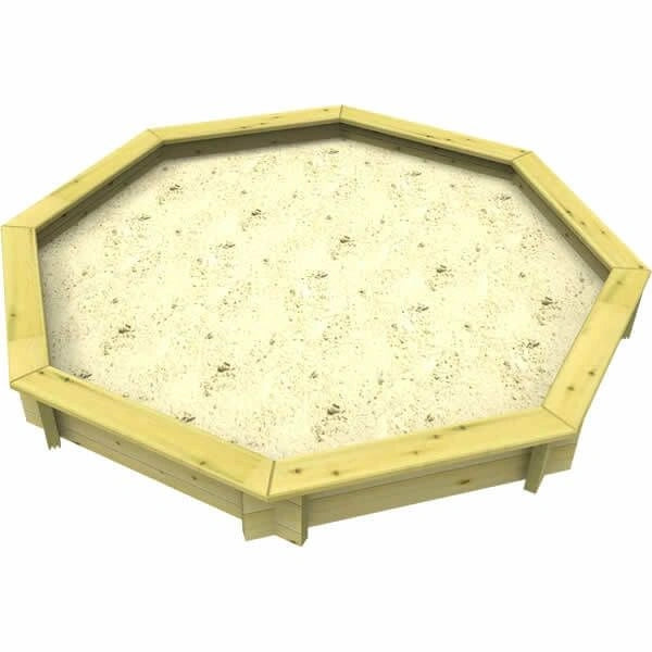 The Garden Timber Company Wooden Sandpit - 8ft Octagonal – 295mm Height – 44mm Thick Wall
