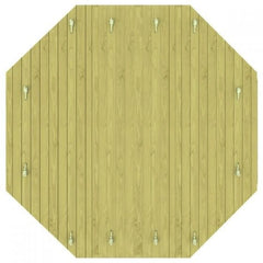 The Garden Timber Company Wooden Sandpit - 8ft Octagonal – 429mm Height – 27mm Thick Wall - Inc Heavy Duty Wooden Lid