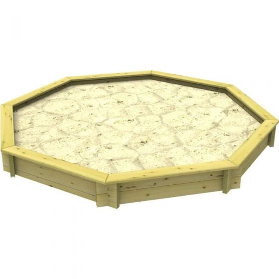 The Garden Timber Company Wooden Sandpit - 8ft Octagonal – 429mm Height – 27mm Thick Wall
