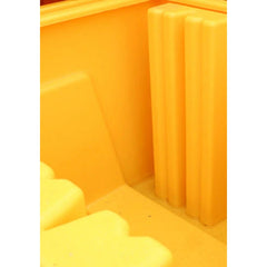 Twin IBC Bund Pallet Yellow - c/w Grid & Premium Cover