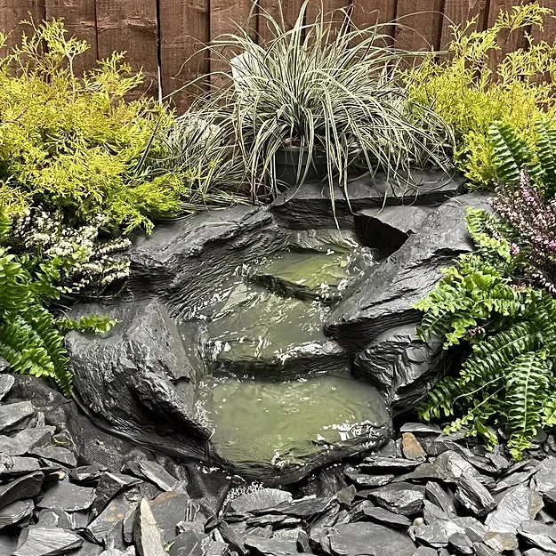 Atlantis Midi Range Slate Curve Stream Garden Cascade