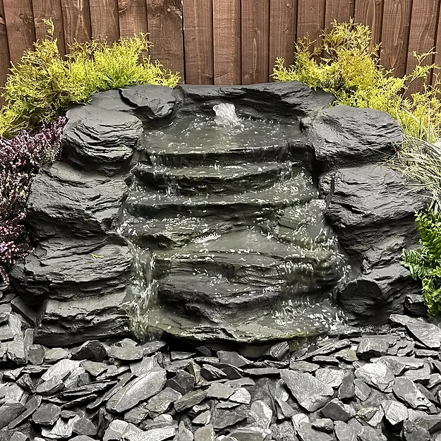 Rockways Aber Slate Ripple Garden Waterfall